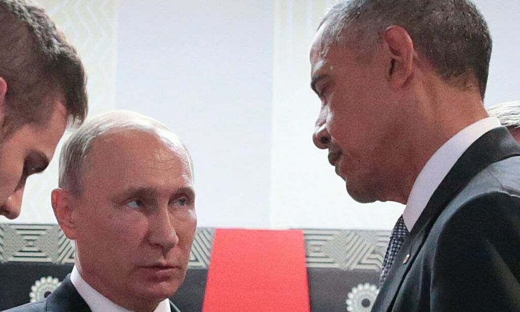 Kort møte mellom Putin og Obama