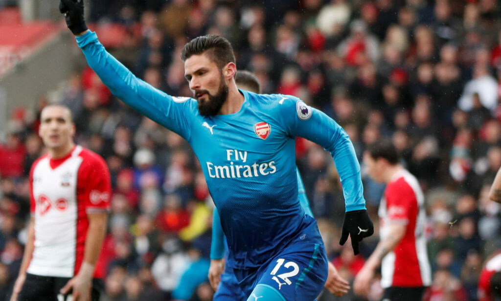 Giroud berget heldig Arsenal-poeng i Southampton