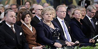 Norges statsminister holdt tilbake applausen under fredsprisvinnerens tale