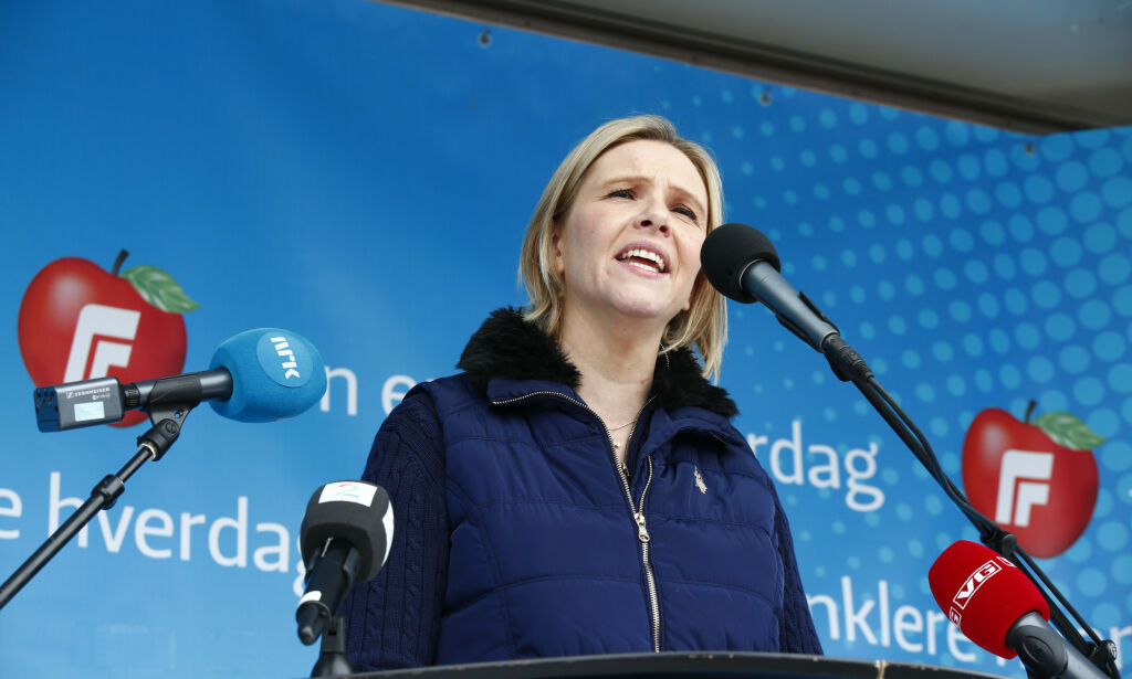 Listhaug slapp innvandrernyhet fra talerstolen: - Tidenes mageplask